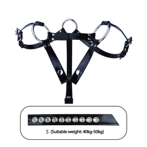 MALE CHASTITY BELT COCK RING BLACK V1