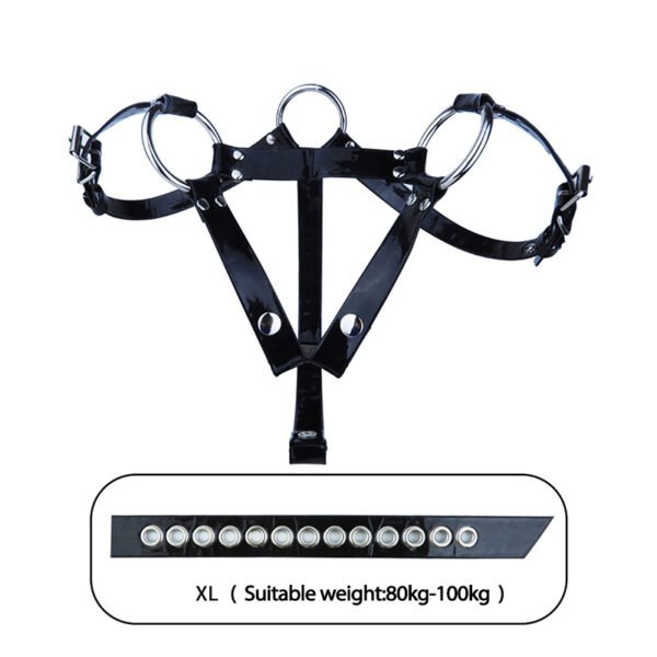 MALE CHASTITY BELT COCK RING BLACK V1