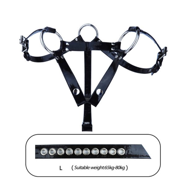 MALE CHASTITY BELT COCK RING BLACK V1