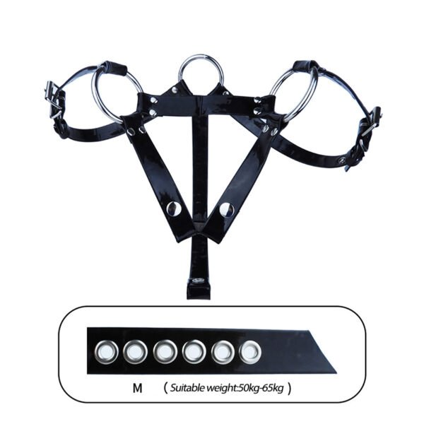 MALE CHASTITY BELT COCK RING BLACK V1