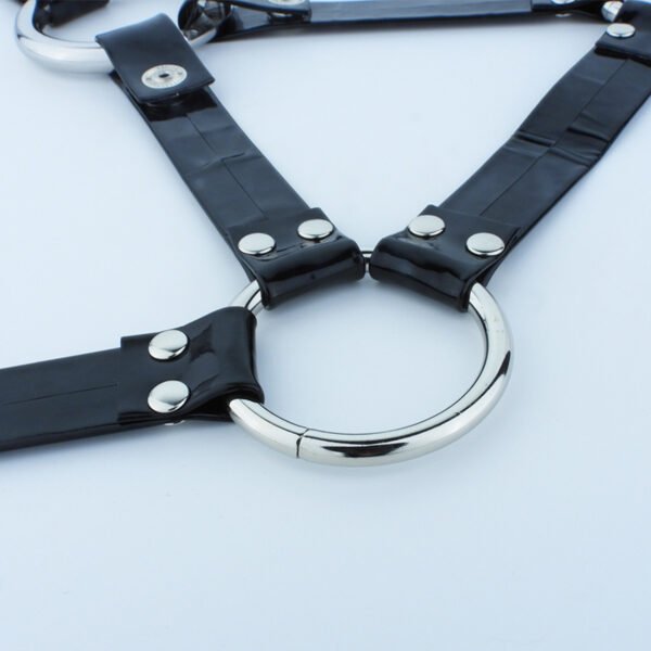 MALE CHASTITY BELT COCK RING BLACK V1