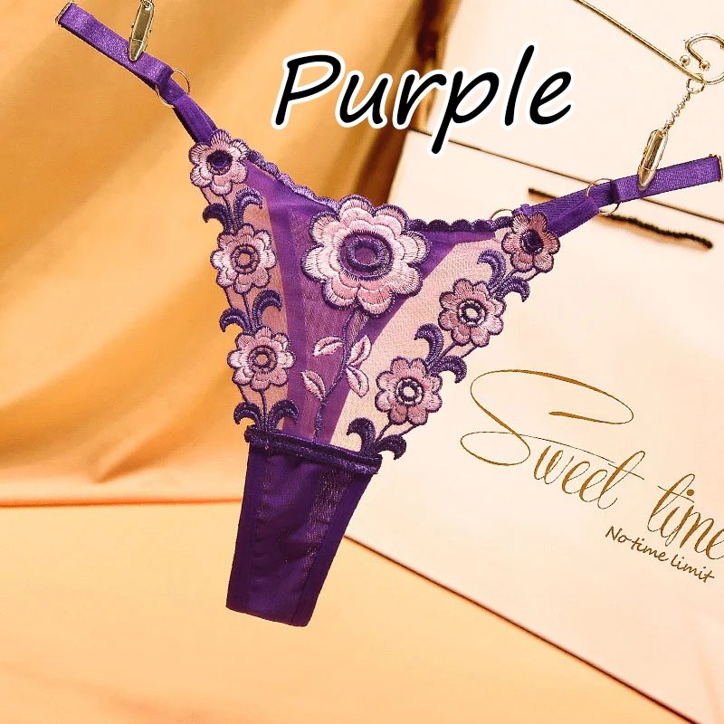 SISSY PANTIES PINK HOLLOW EMBROIDERY FLOWERS K2 6 SISSY PANTIES