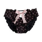 SISSY PANTIES BLACK PINK BOW