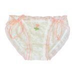 SISSY PANTIES WHITE PINK BOW LACE TRIM