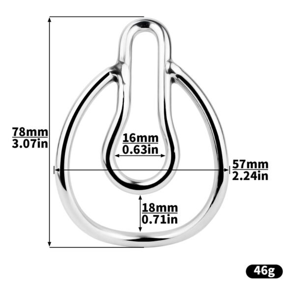 FUFU CLIP METAL CHASTITY MALE SILVER