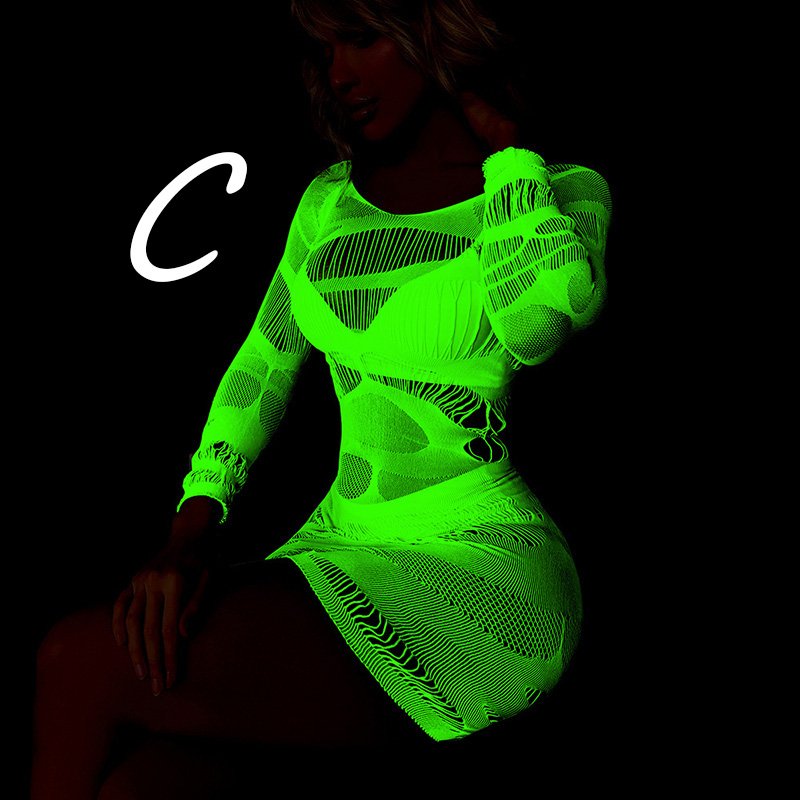 Fluorescent Bodysuit Lace Sissy Green Feminine 4 Fishnet Bodysuit