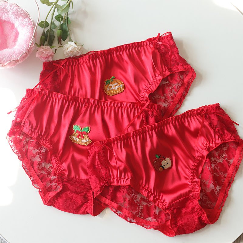 Christmas Sissy Panties Feminine Red Lace 8 Sissy Panties