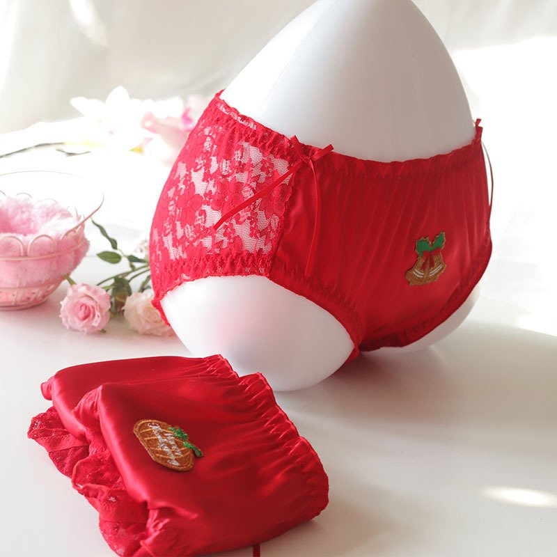 Christmas Sissy Panties Feminine Red Lace 7 Sissy Panties