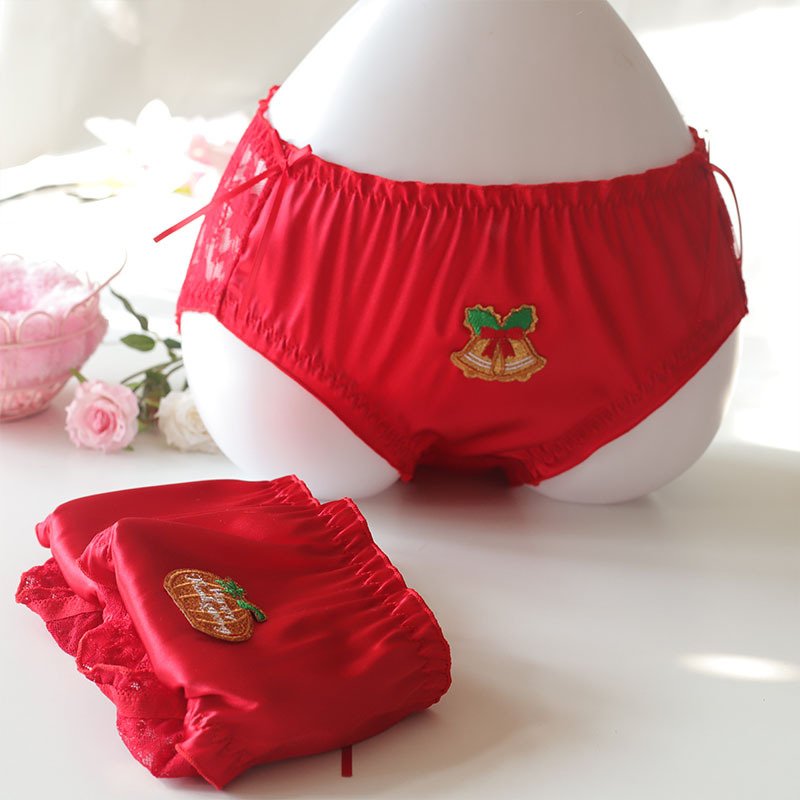 Christmas Sissy Panties Feminine Red Lace 9 Sissy Panties