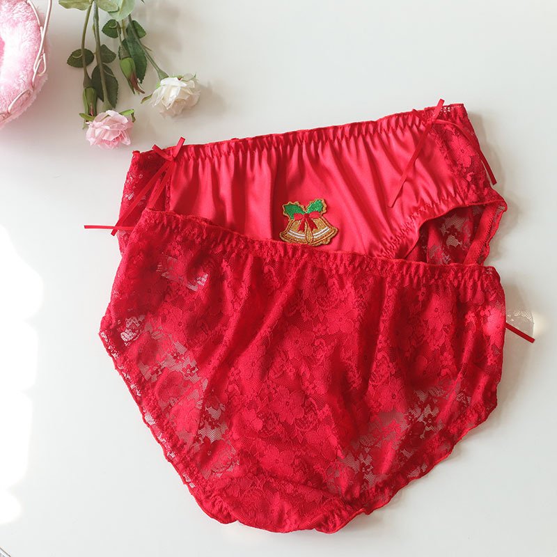 Christmas Sissy Panties Feminine Red Lace 13 Sissy Panties