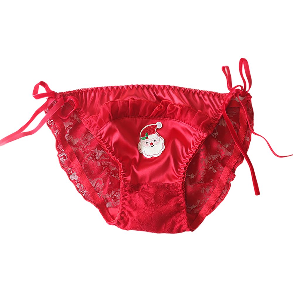 Christmas Sissy Panties Red Lace Feminine Cute 1 Sissy Panties