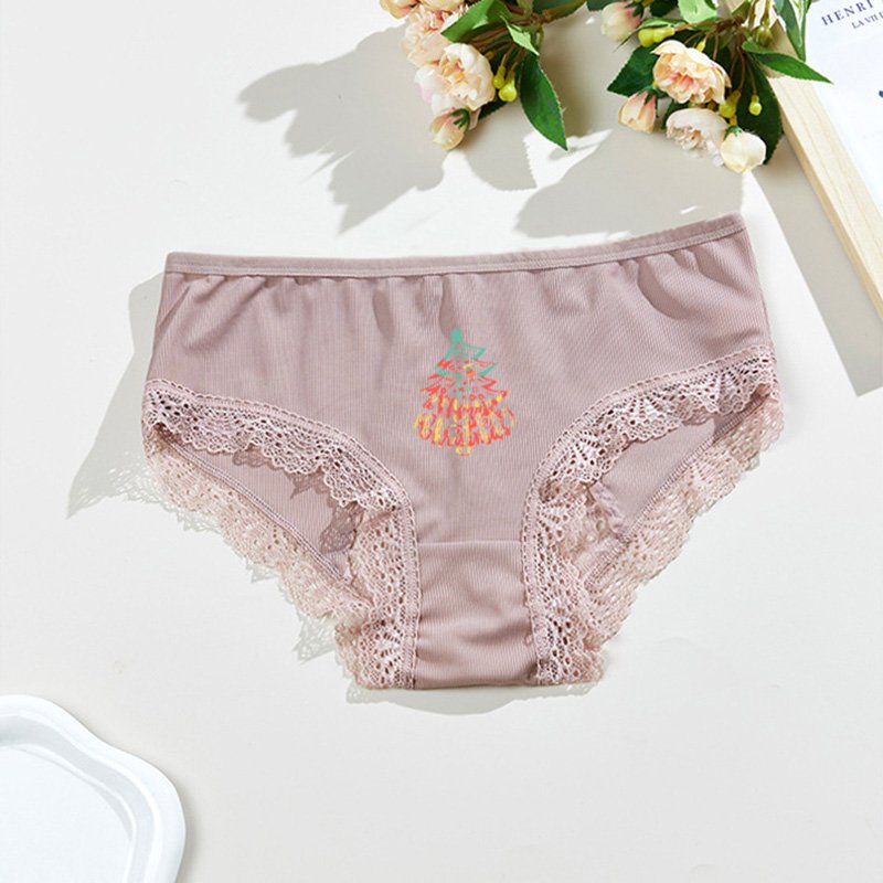 Christmas Panties Lace Sissy Cute Feminine Red 6 Christmas Panties