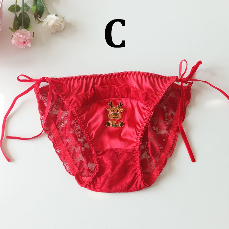 Christmas Sissy Panties Red Lace Feminine Cute 5 Sissy Panties