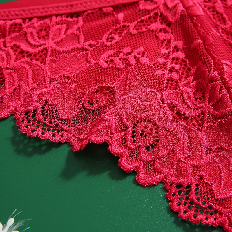 Christmas Sissy Panties Red Lace Cute Feminine 4 Sissy Panties