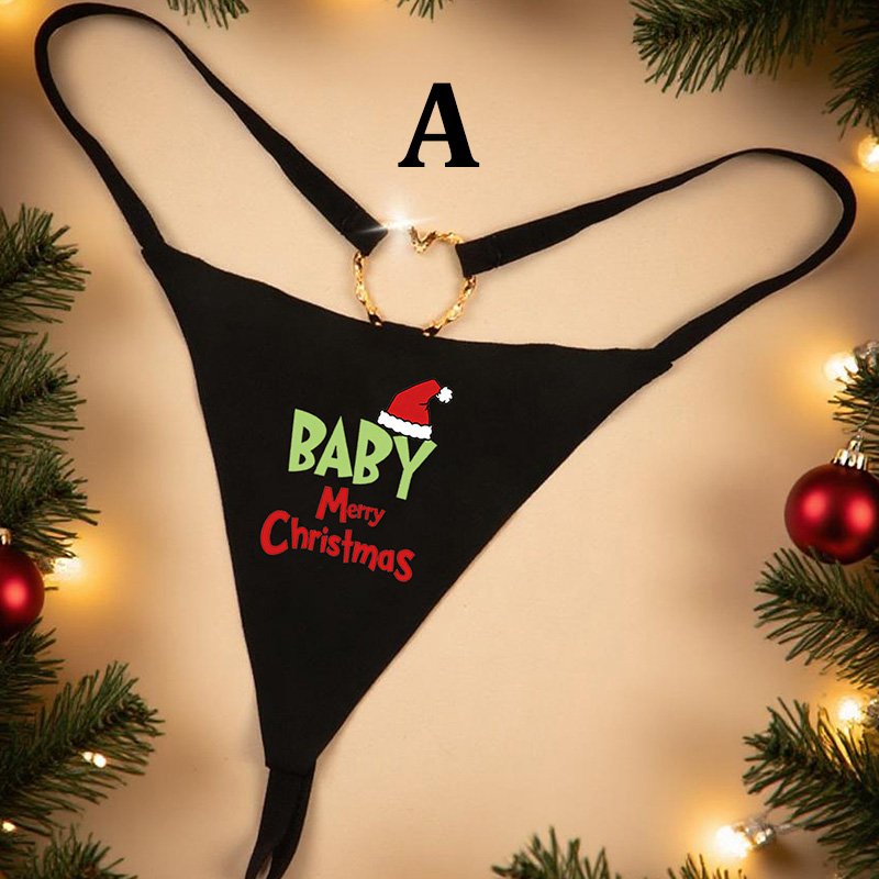 Christmas Sissy Panties Black Triangle Briefs 3 Sissy Panties