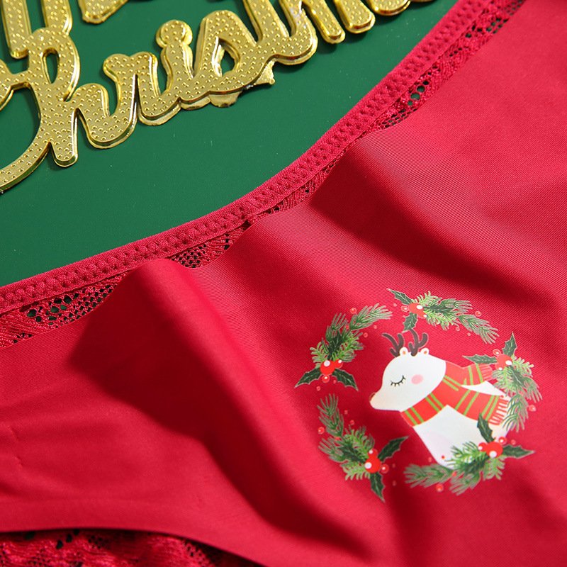 Christmas Sissy Panties Red Lace Cute Feminine 14 Sissy Panties
