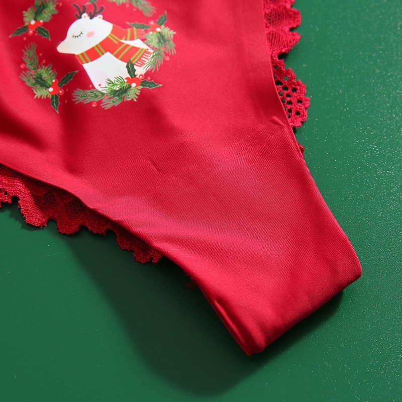 Christmas Sissy Panties Red Lace Cute Feminine 18 Sissy Panties