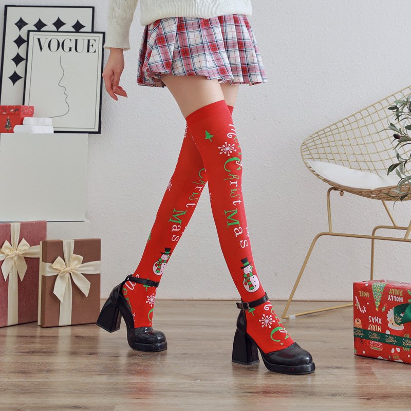 Christmas Over-the-knee Stockings Red Sissy Sexy 8 Christmas Over-the-knee Stockings