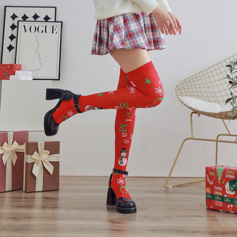 Christmas Over-the-knee Stockings Red Sissy Sexy 4 Christmas Over-the-knee Stockings