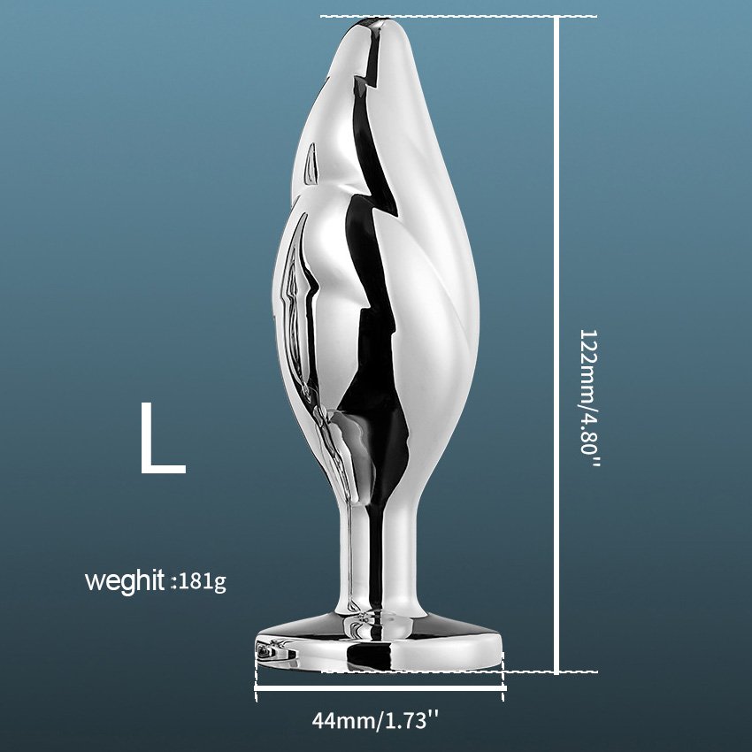 FUFU Clip Auxiliary Toy – Metal Spiral Diamond Anal Plug 4 FUFU CLIP AUXILIARY TOYS METAL ANAL PLUG SPIRAL DIAMOND