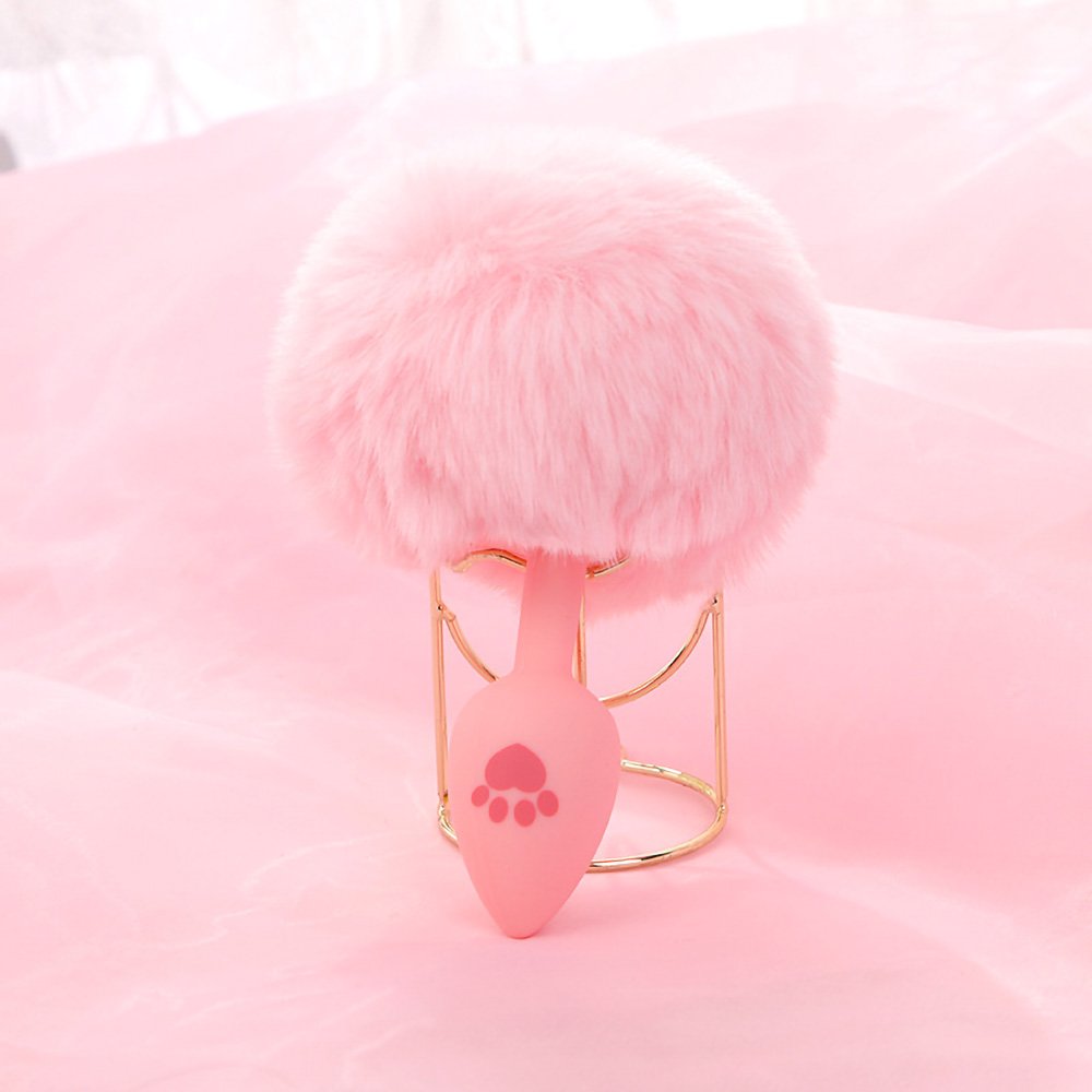 FUFU CLIP AUXILIARY TOYS PINK CAT PAW TAIL ANAL PLUG 3 FUFU CLIP AUXILIARY TOYS PINK CAT PAW TAIL ANAL PLUG