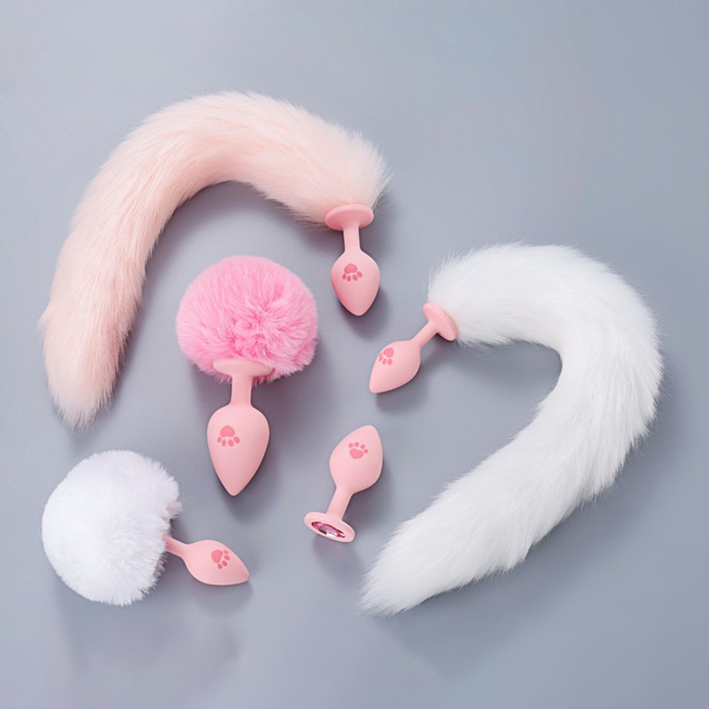 FUFU CLIP AUXILIARY TOYS PINK CAT PAW TAIL ANAL PLUG 9 FUFU CLIP AUXILIARY TOYS PINK CAT PAW TAIL ANAL PLUG