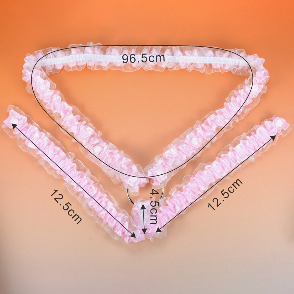 FUFU Clip Accessory Lace Support Belt Sissy 2 FUFU Clip Accessory Lace Support Belt Sissy