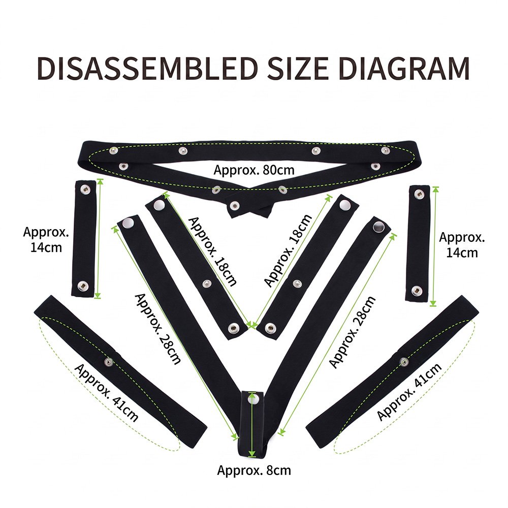 FUFU Clip Accessories Four-Point Elastic Waist Belt 2 FUFU Clip Accessories Four-Point Elastic Waist Belt