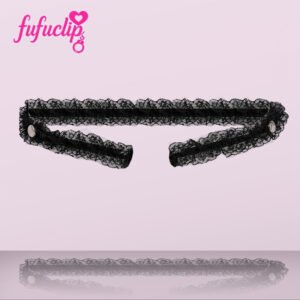 FUFU Clip Accessories Double-Direction Black Lace Waist Belt