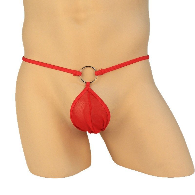 Sissy Panties Bold Red Mesh Ring Detail Thong 1 Sissy Panties Bold Red Mesh Ring Detail Thong