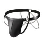 Sissy Panties Edgy Black Chain Detail Thong